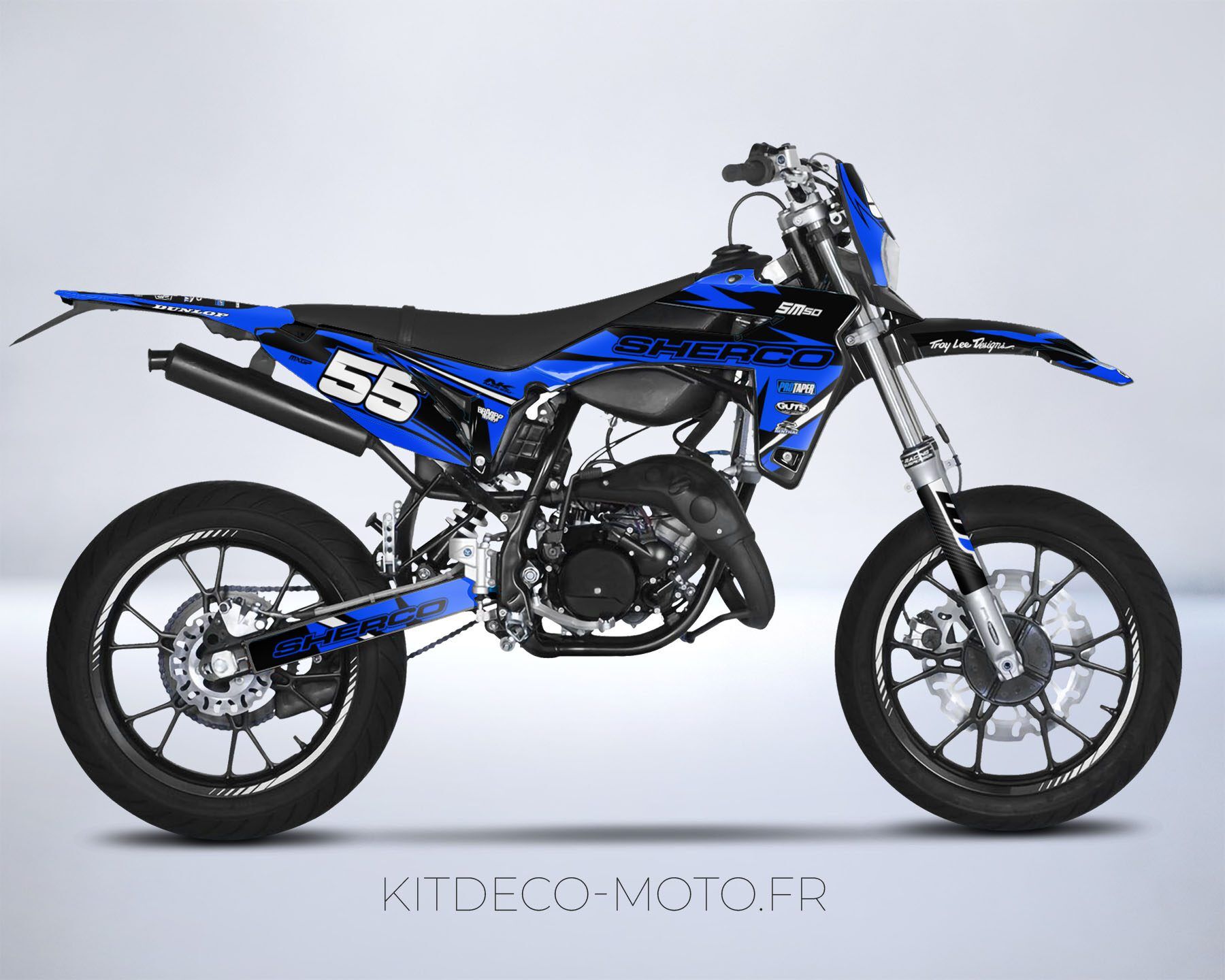 kit deco sherco 50 craft bleu