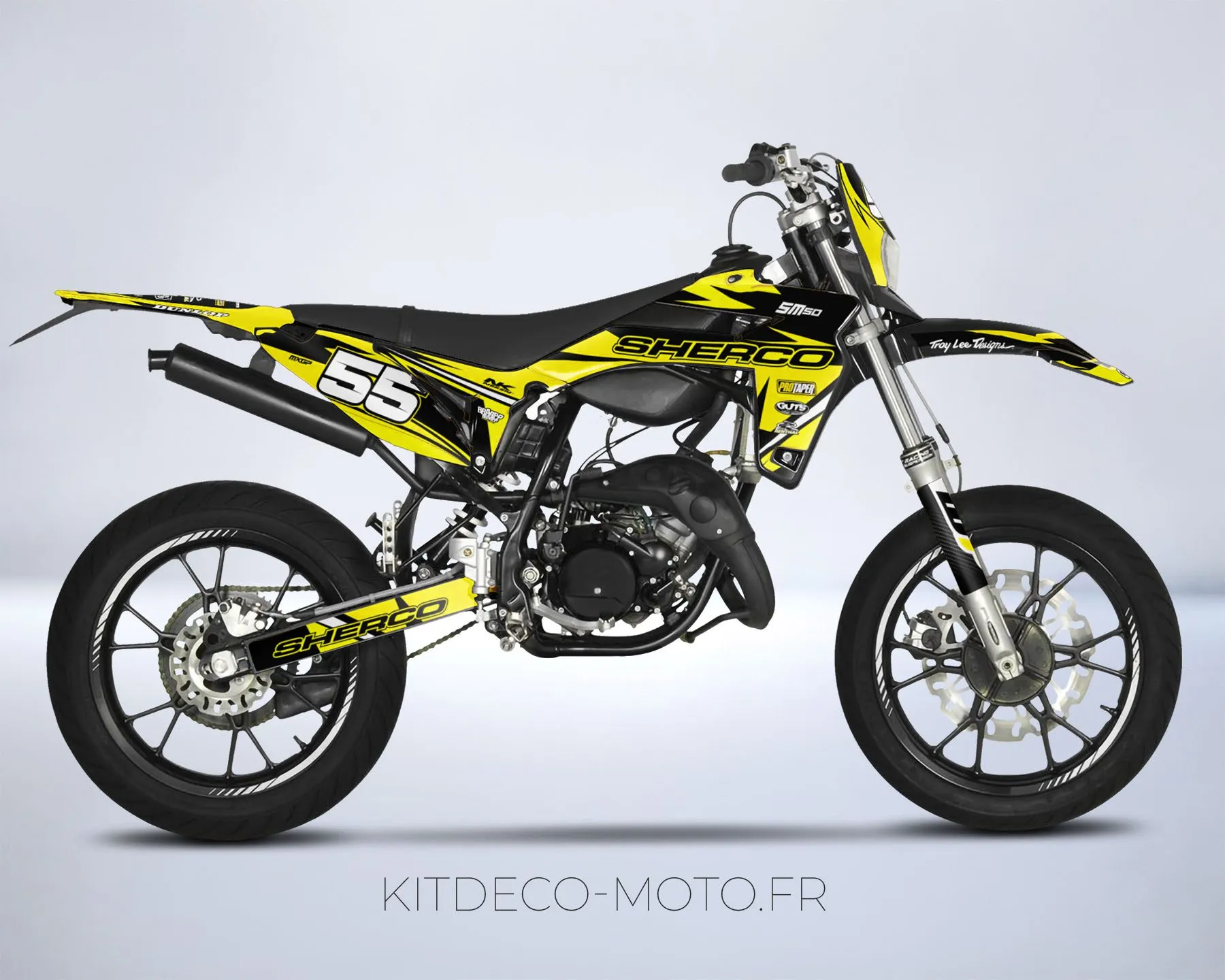 kit déco sherco 50 sm – craft jaune
