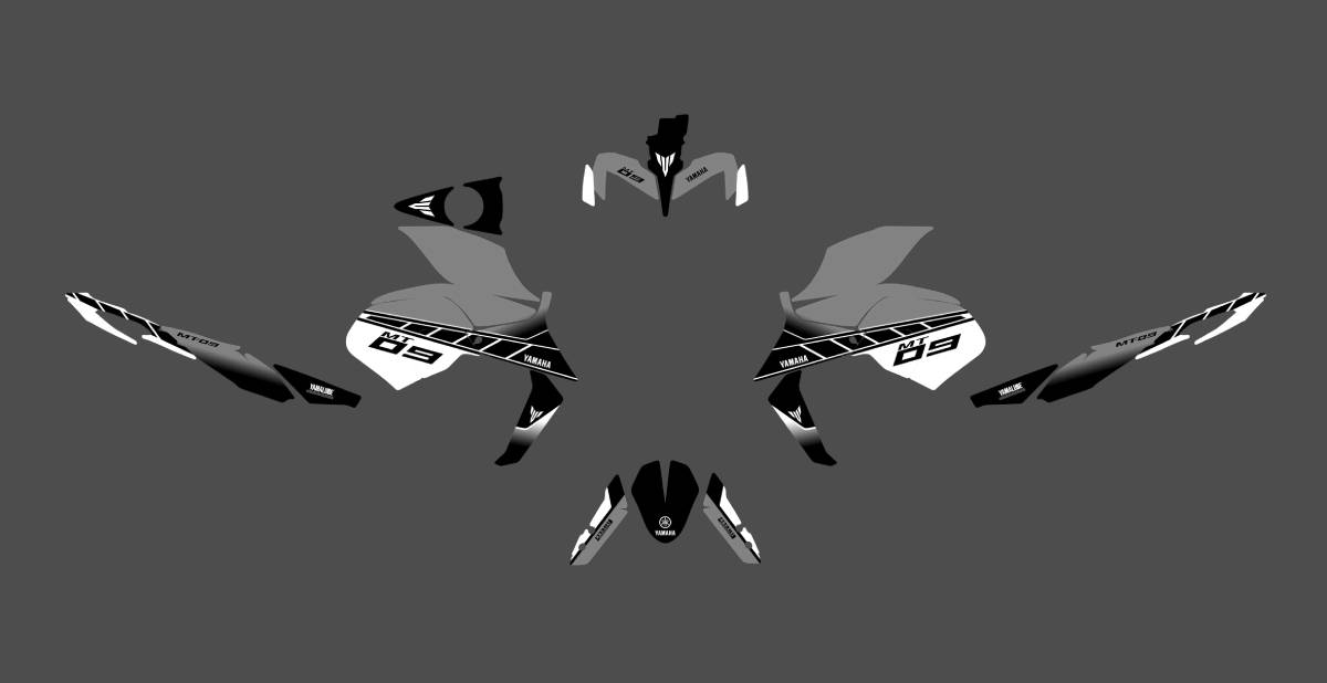 kit deco yamaha mt 09 anniversaire gris