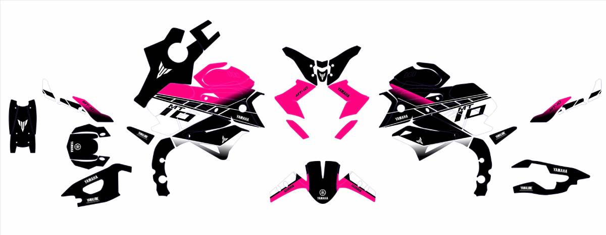 kit deco yamaha mt 10 anniversaire rose