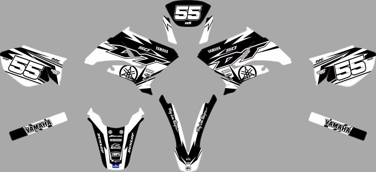 kit deco yamaha dt 50 craft blanc maquette