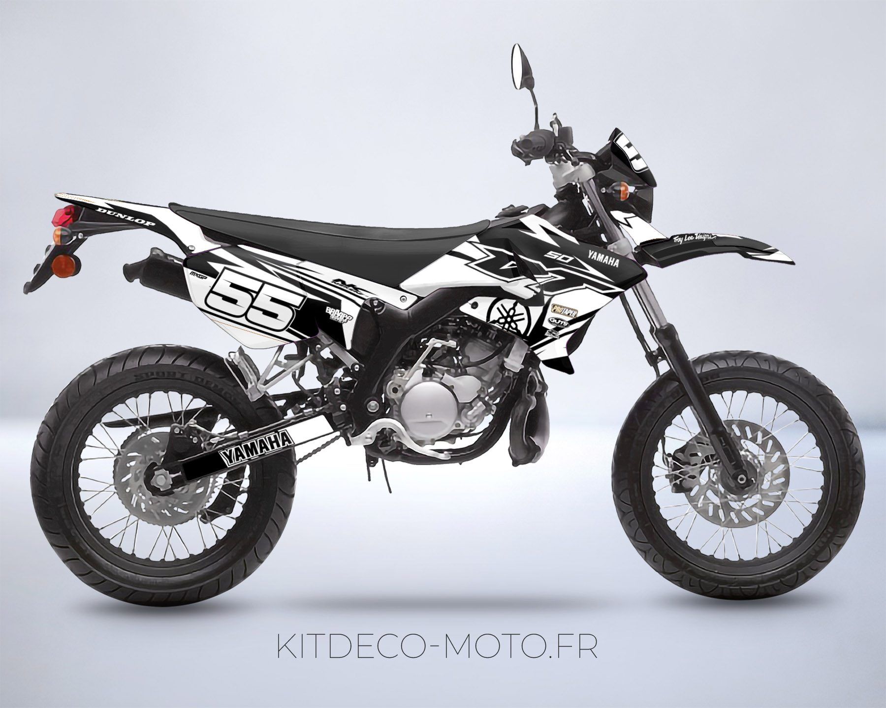 kit deco yamaha dt 50 craft blanc