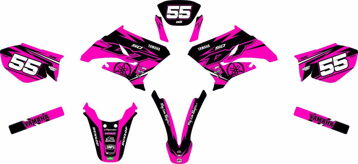 kit deco yamaha dt 50 craft rose maquette