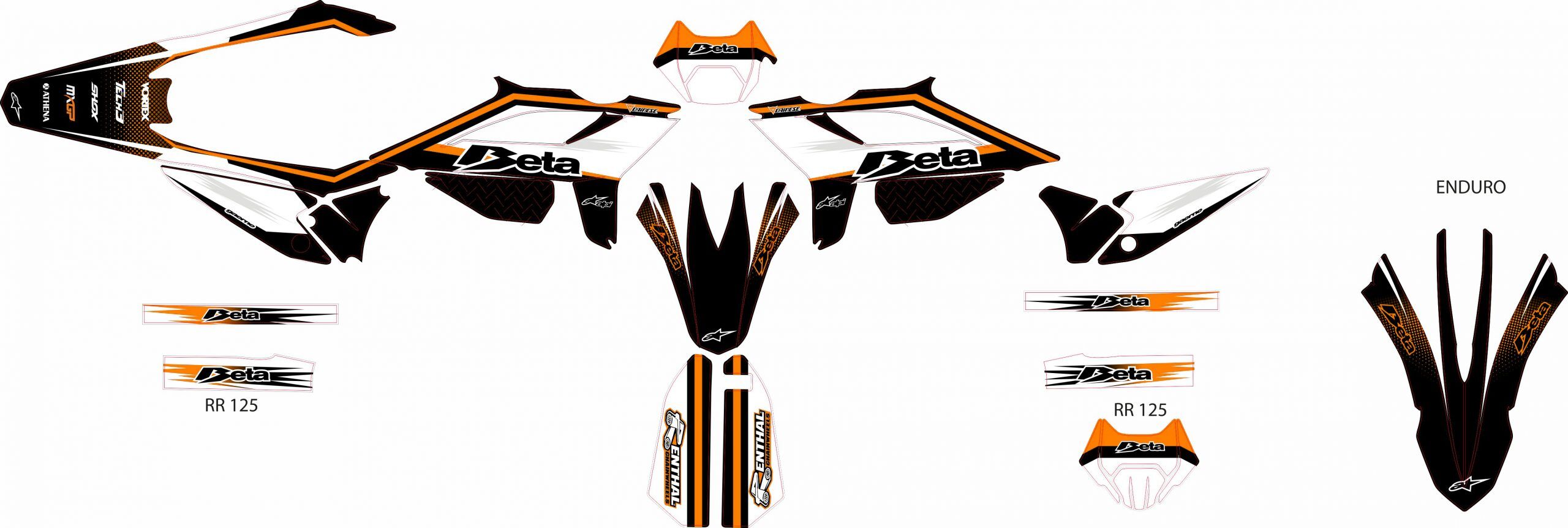 kit déco beta 50 (2021 2022) – racing orange