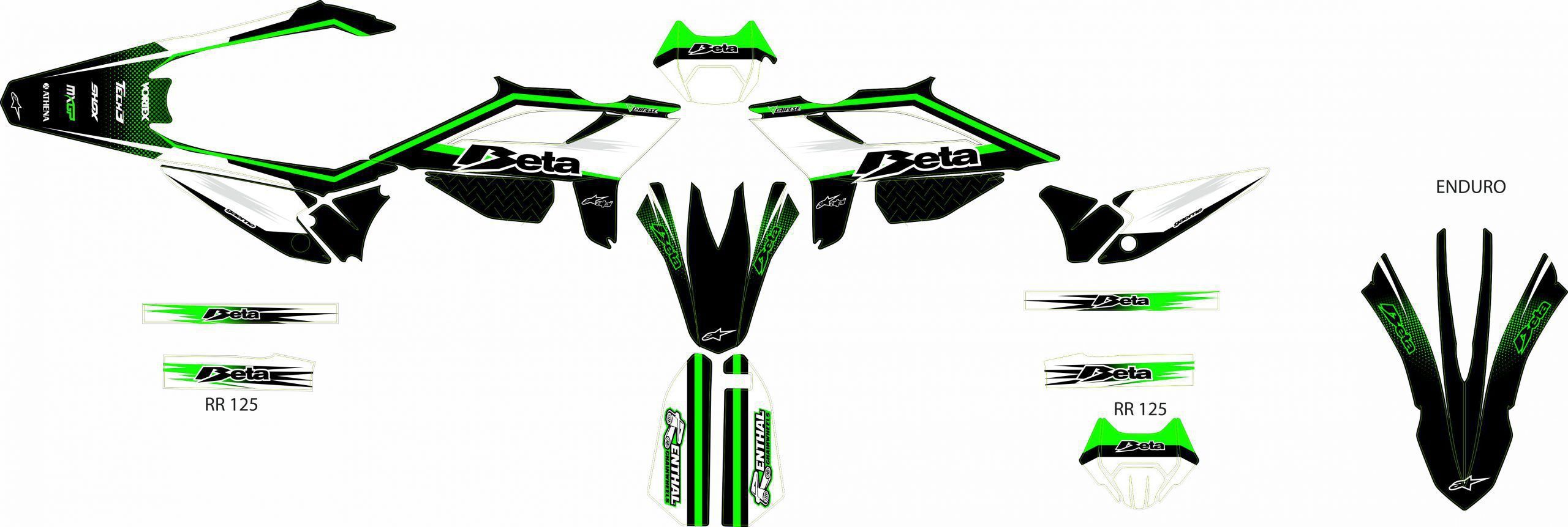 kit déco beta 50 (2021 2022) – racing vert