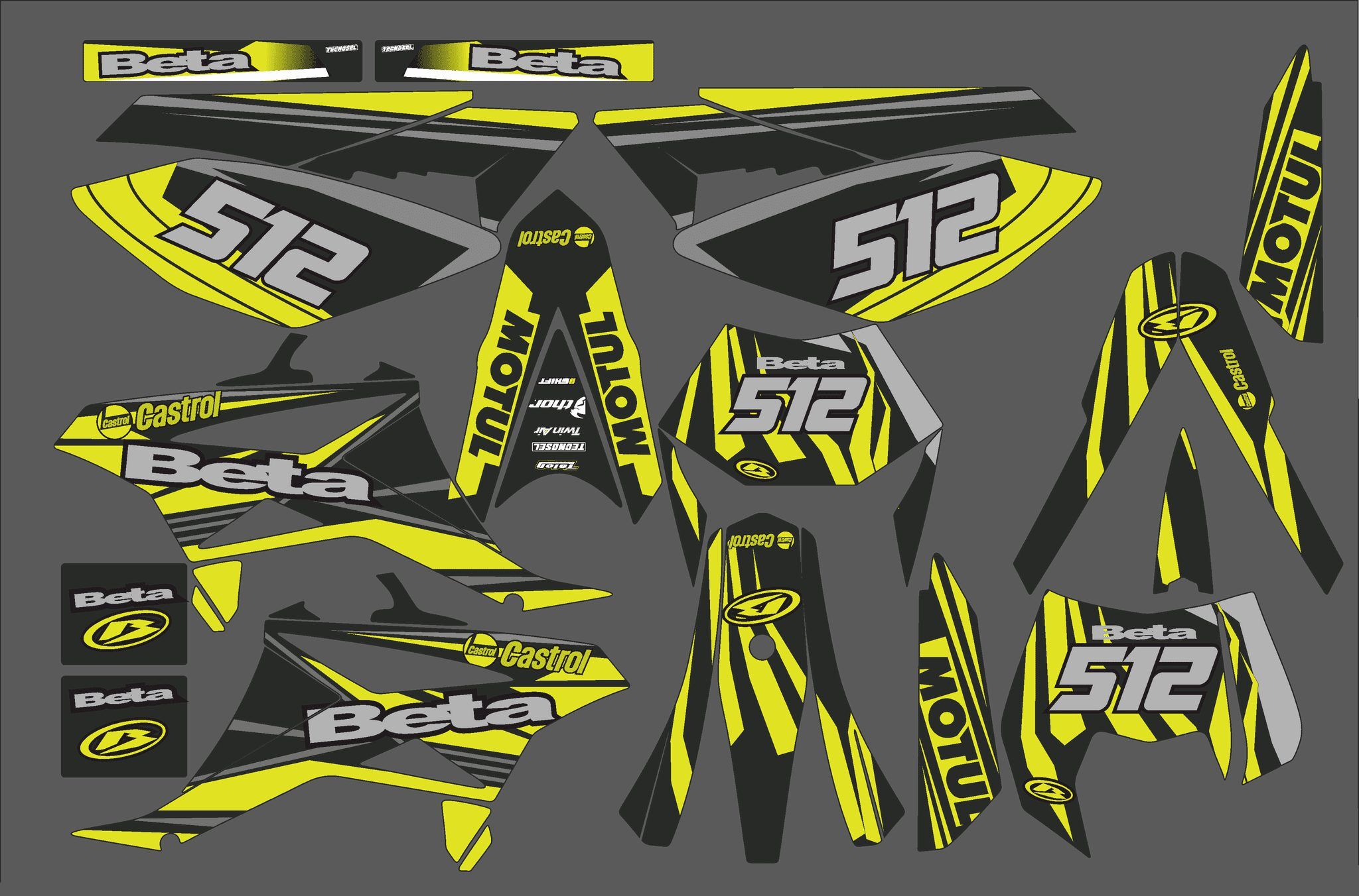 kit déco beta 50 – castrol rouge – 2011 2020