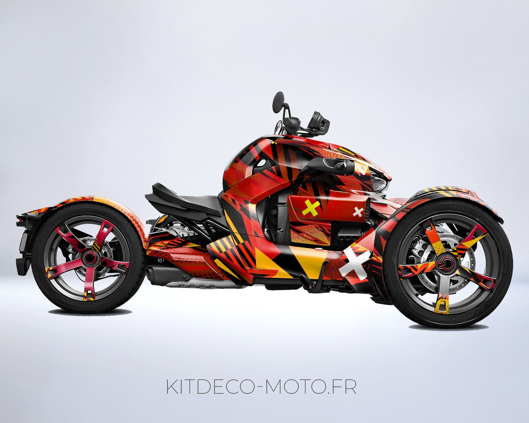 kit déco can am ryker color rouge