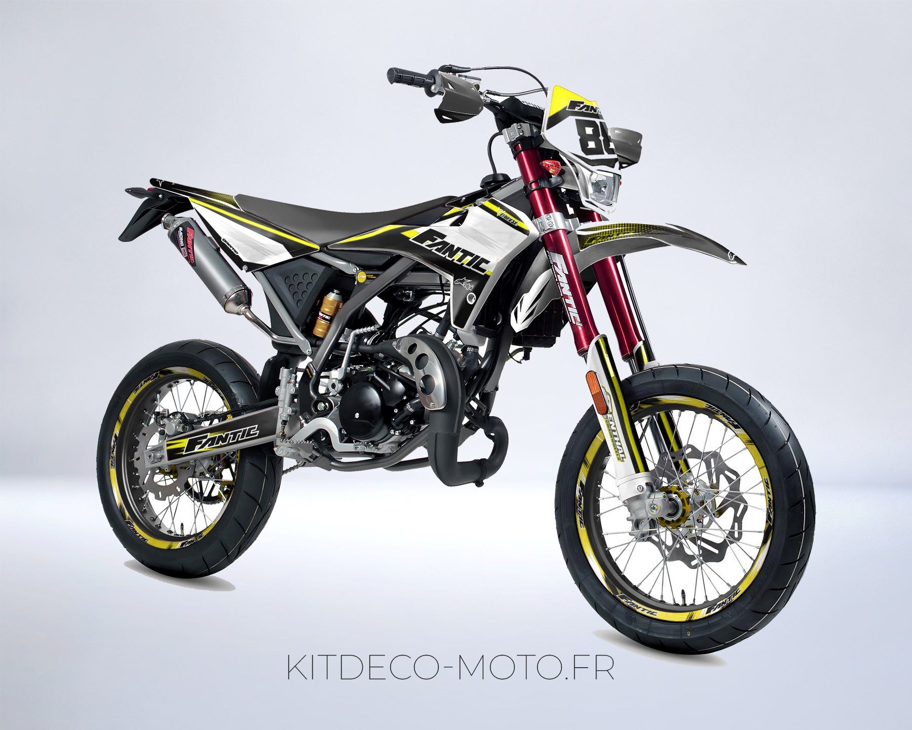 kit déco fantic xm / xe 50 – factory jaune