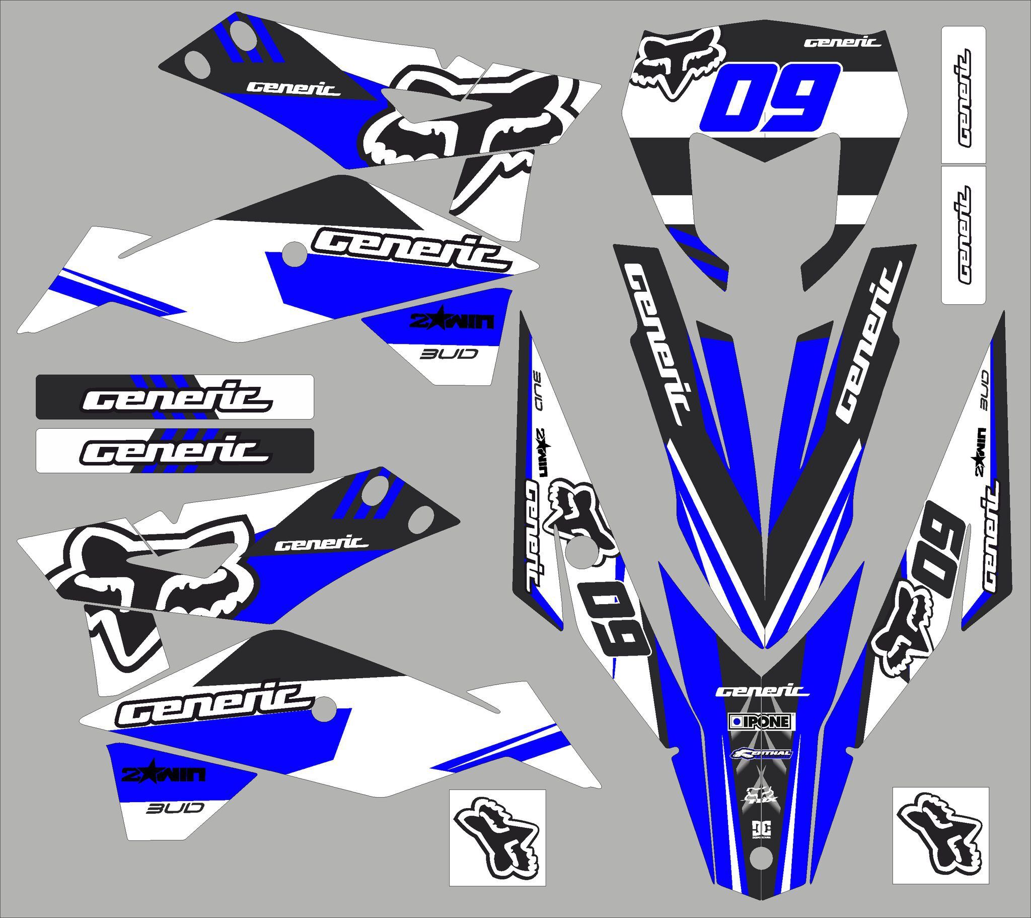 kit déco generic trigger 50 – fox bleu