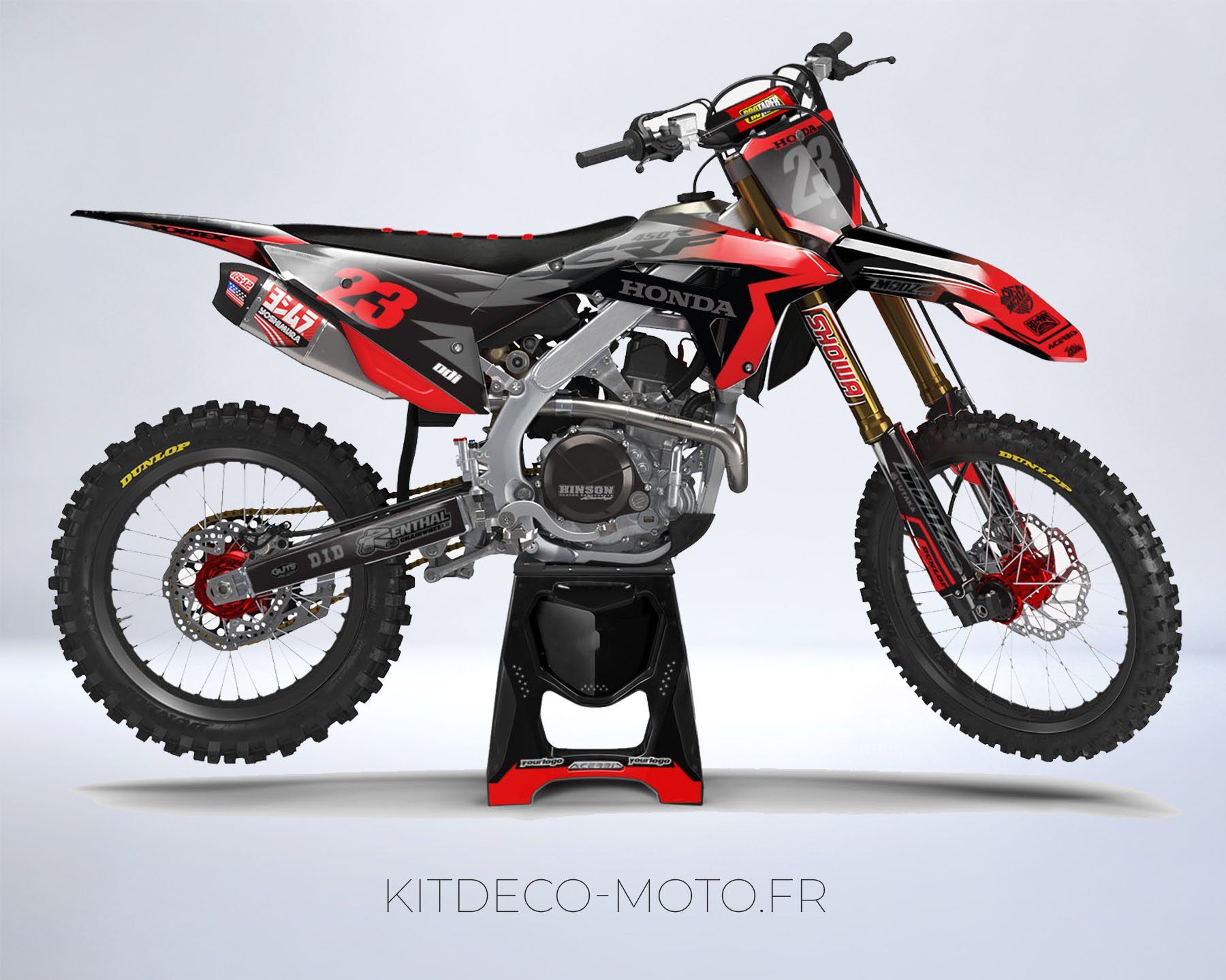 kit déco honda 450 crf (2021 2022) factory gris