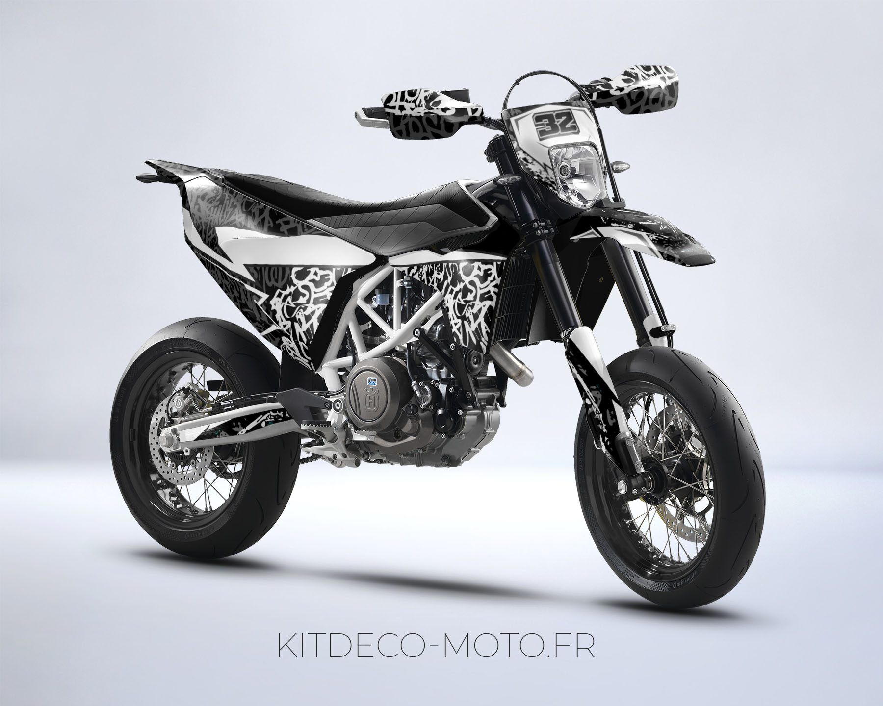 kit déco husqvarna 701 sm grafiti blanc