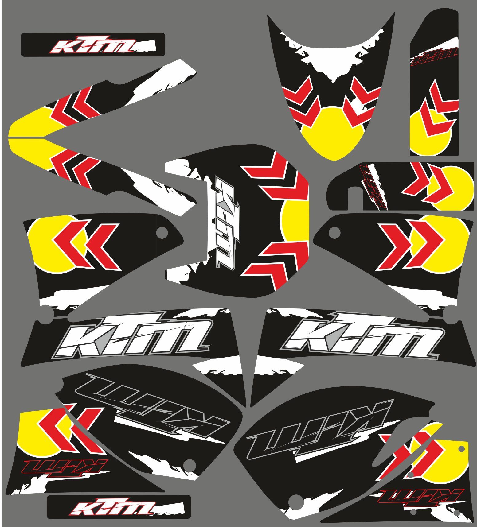 kit déco ktm 640 lc4 arrow noir