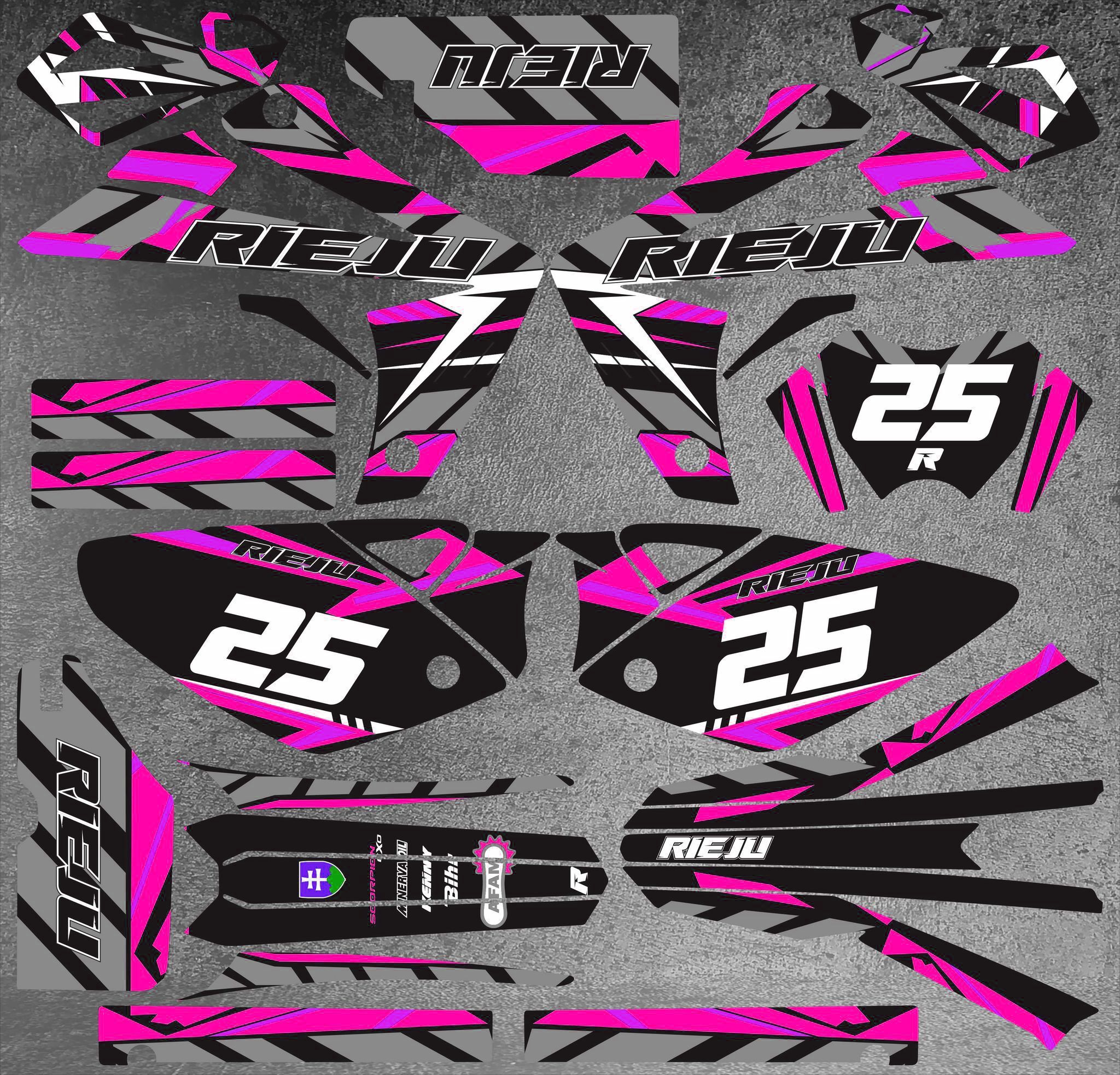 kit déco rieju 50 mrt karem rose