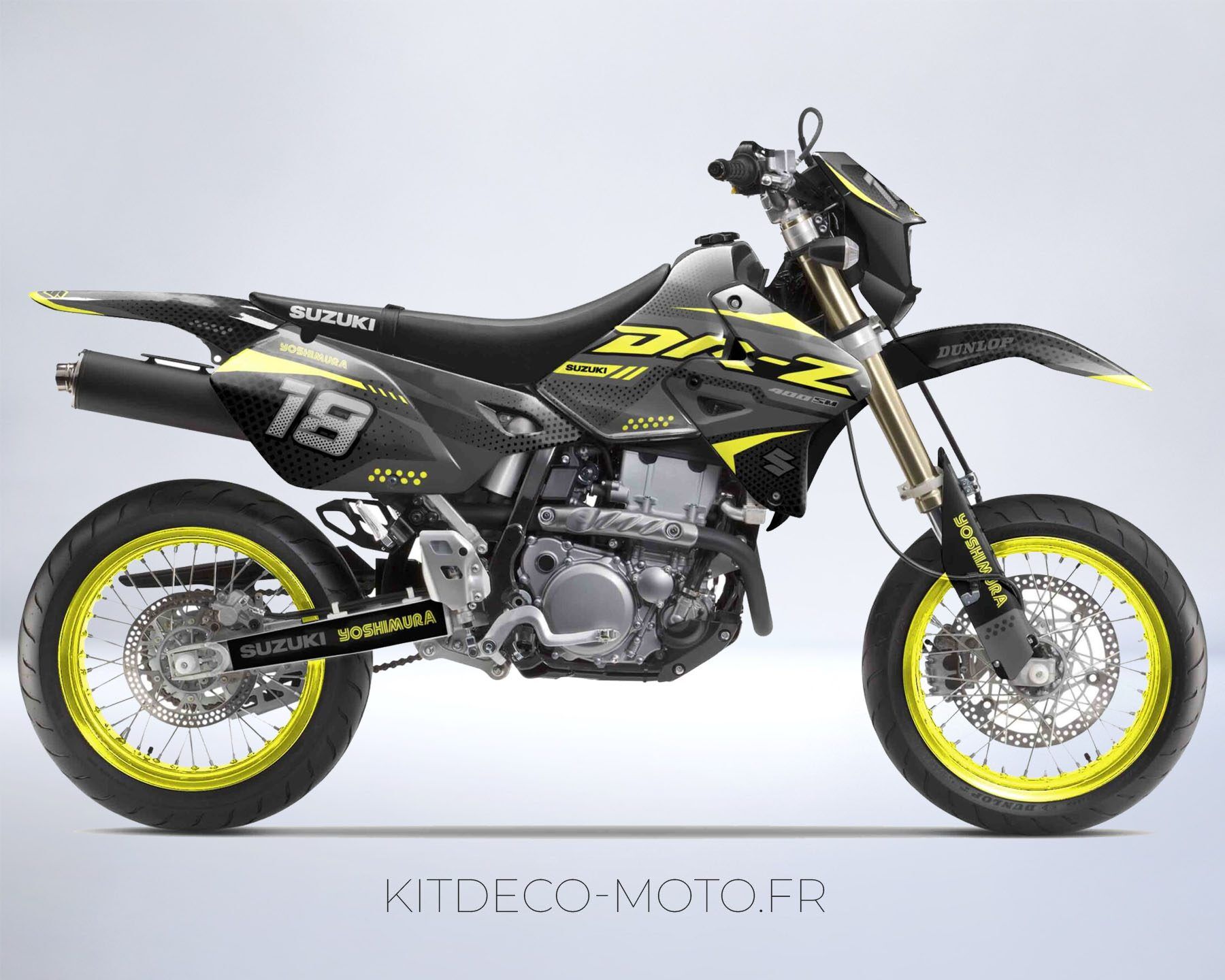 kit déco suzuki drz 400 factory gris