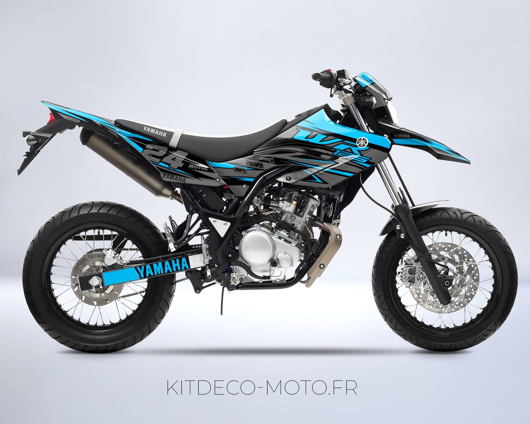 kit déco yamaha wr 125 gotam cyan