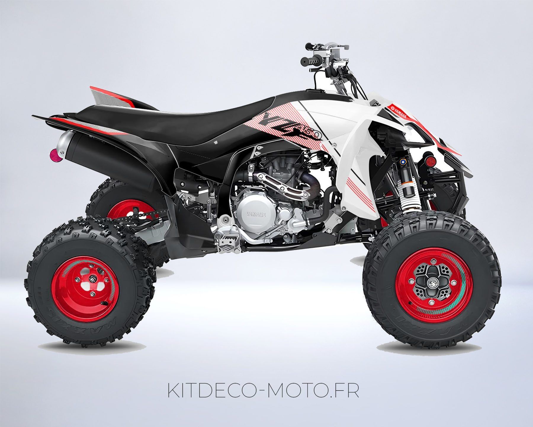 kit déco yamaha yfm 450 yfz line rouge