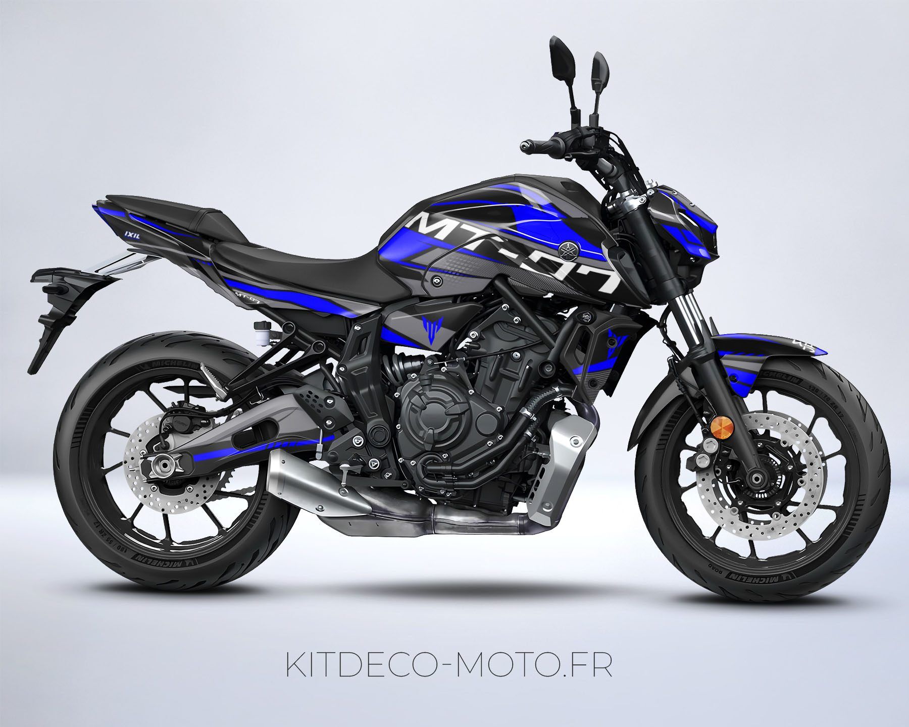 kit déco yamaha mt 07 factory bleu