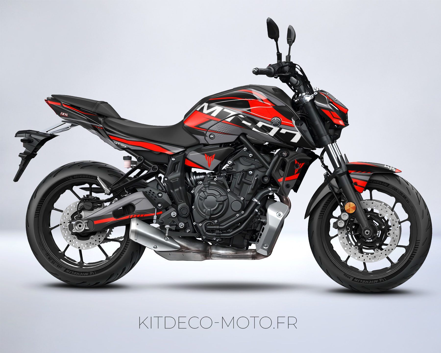 kit déco yamaha mt 07 factory rouge