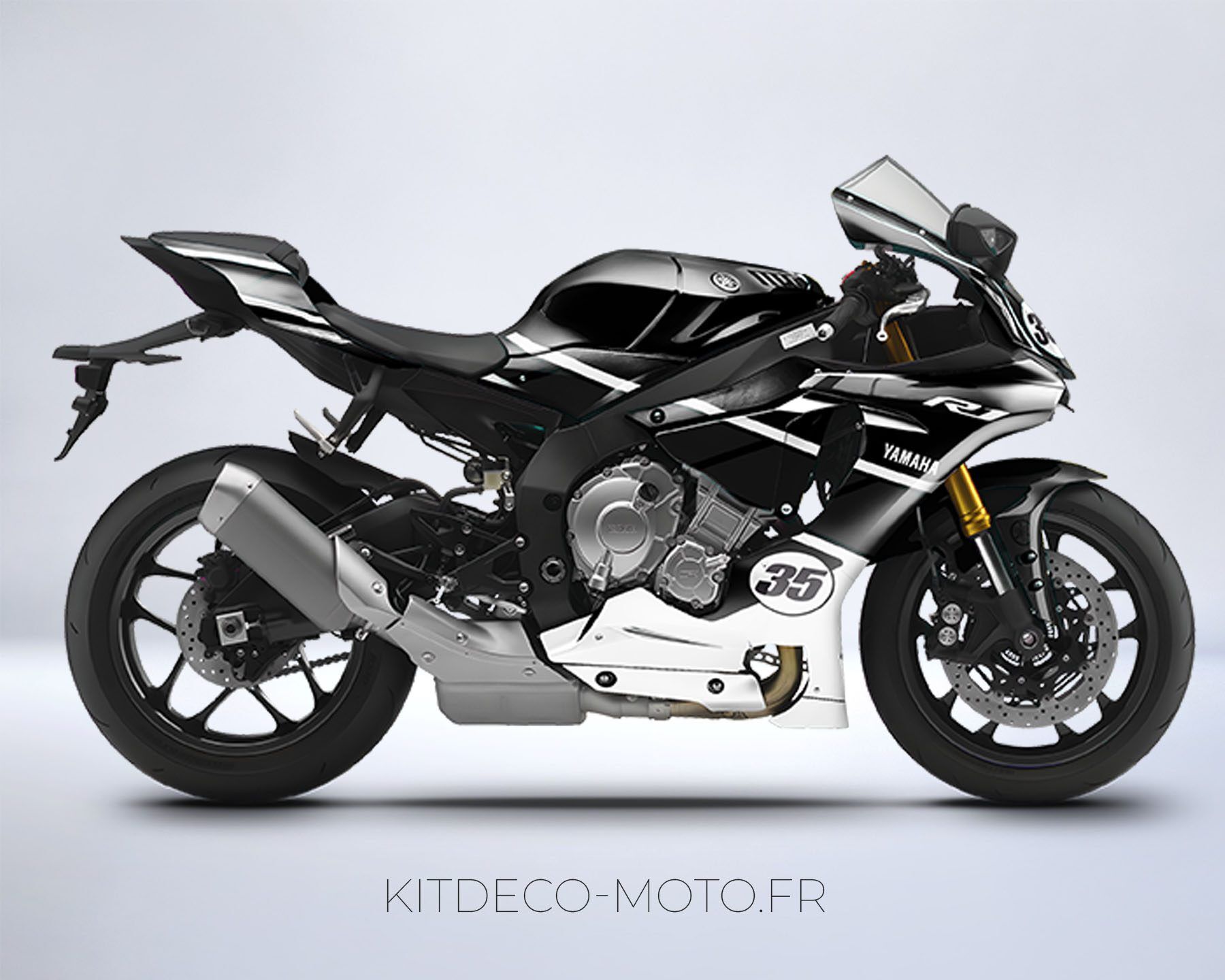 kit déco yamaha r1 factory noir