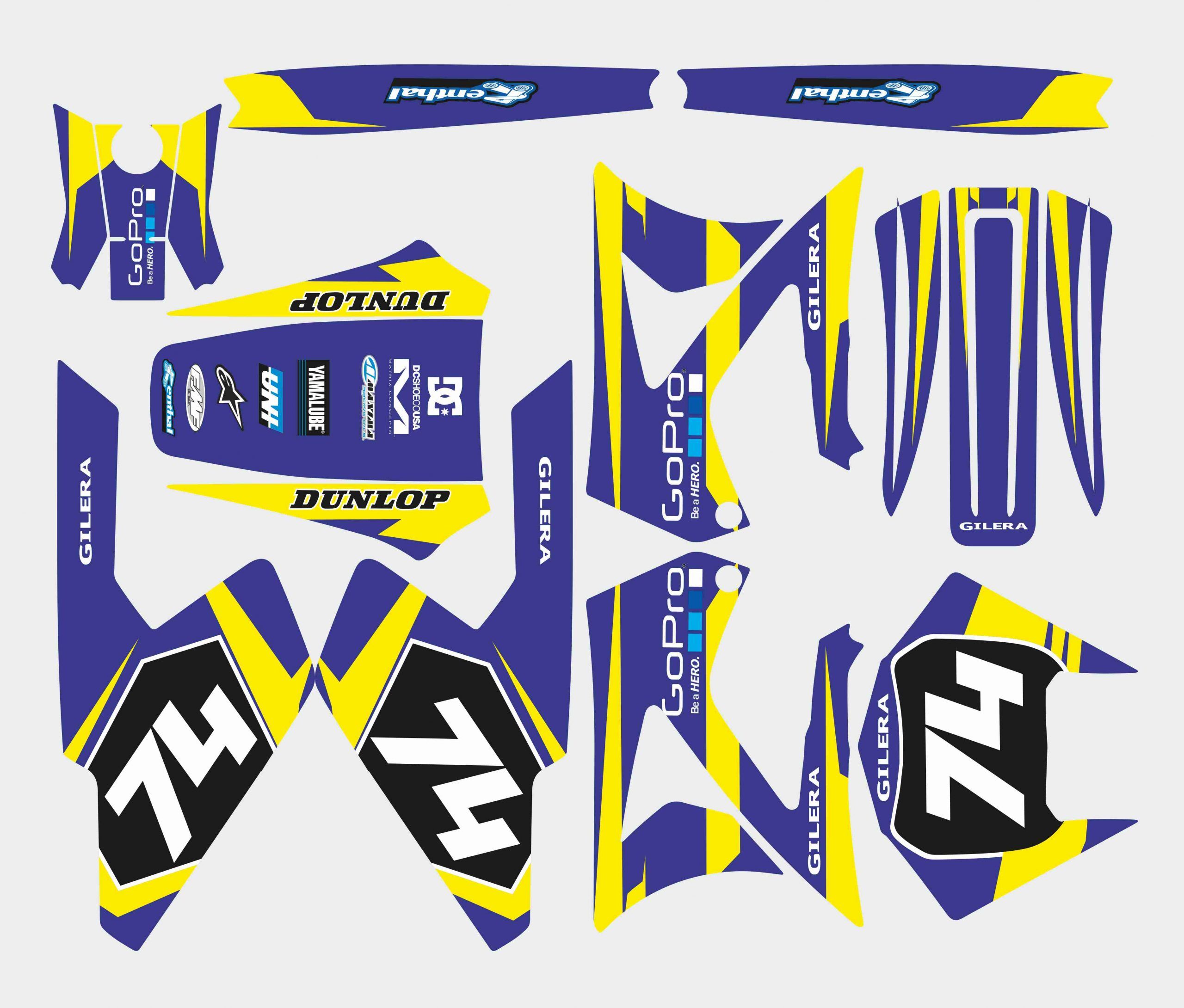 kit déco gilera rcr avant 2011 gopro