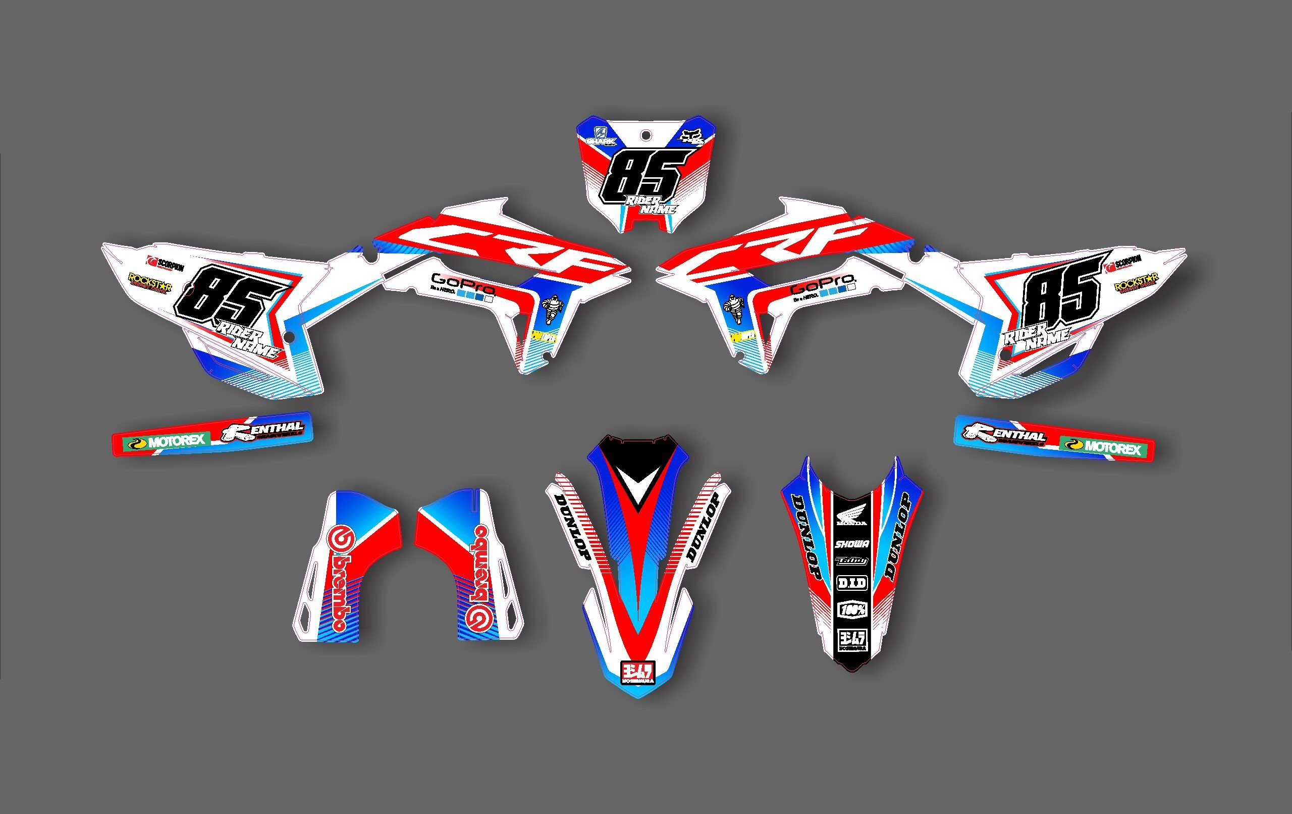 kit déco honda 250 crf (2022 2023) gopro