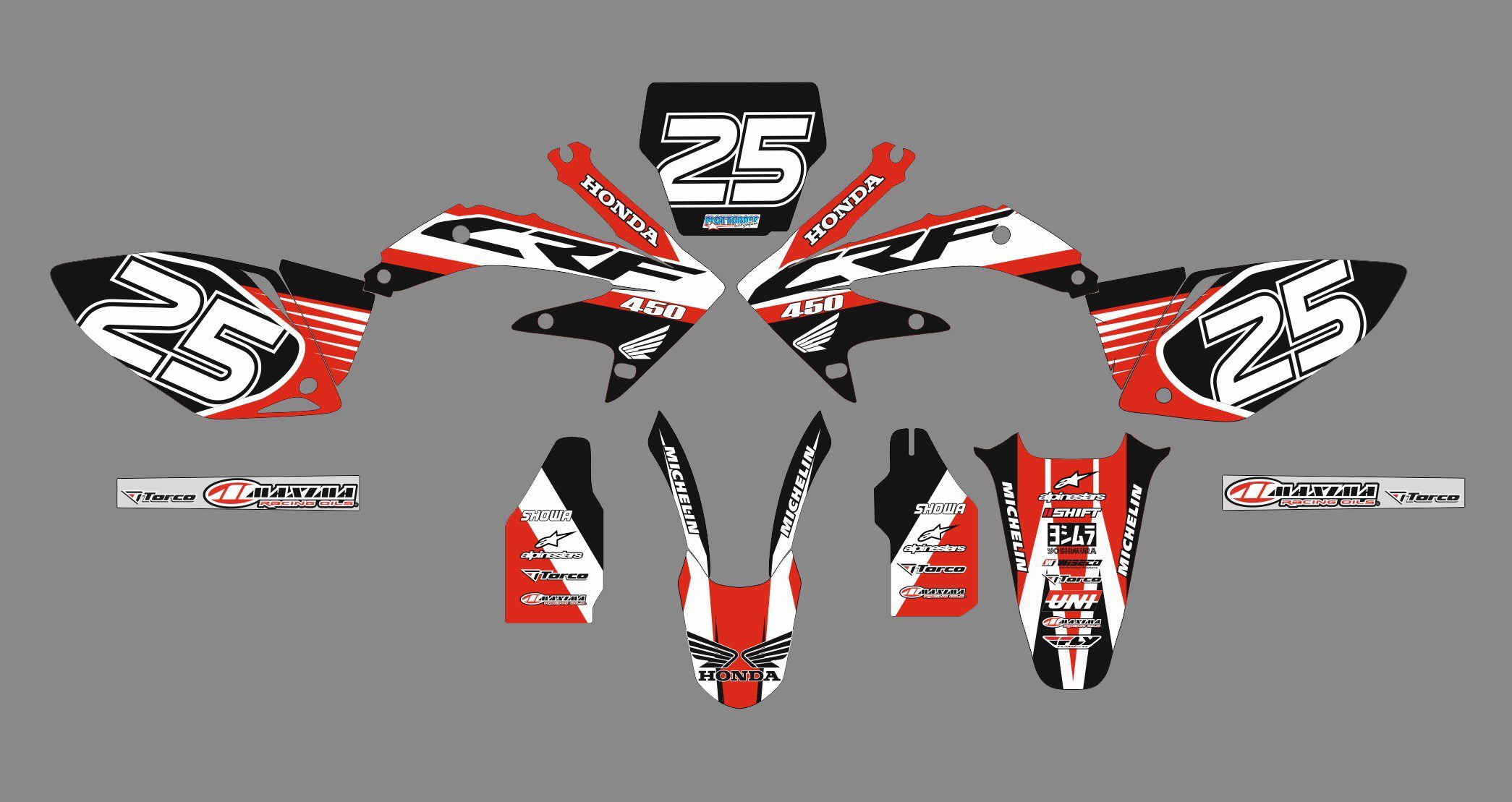 kit déco honda 450 crf (2005 2008) maxima