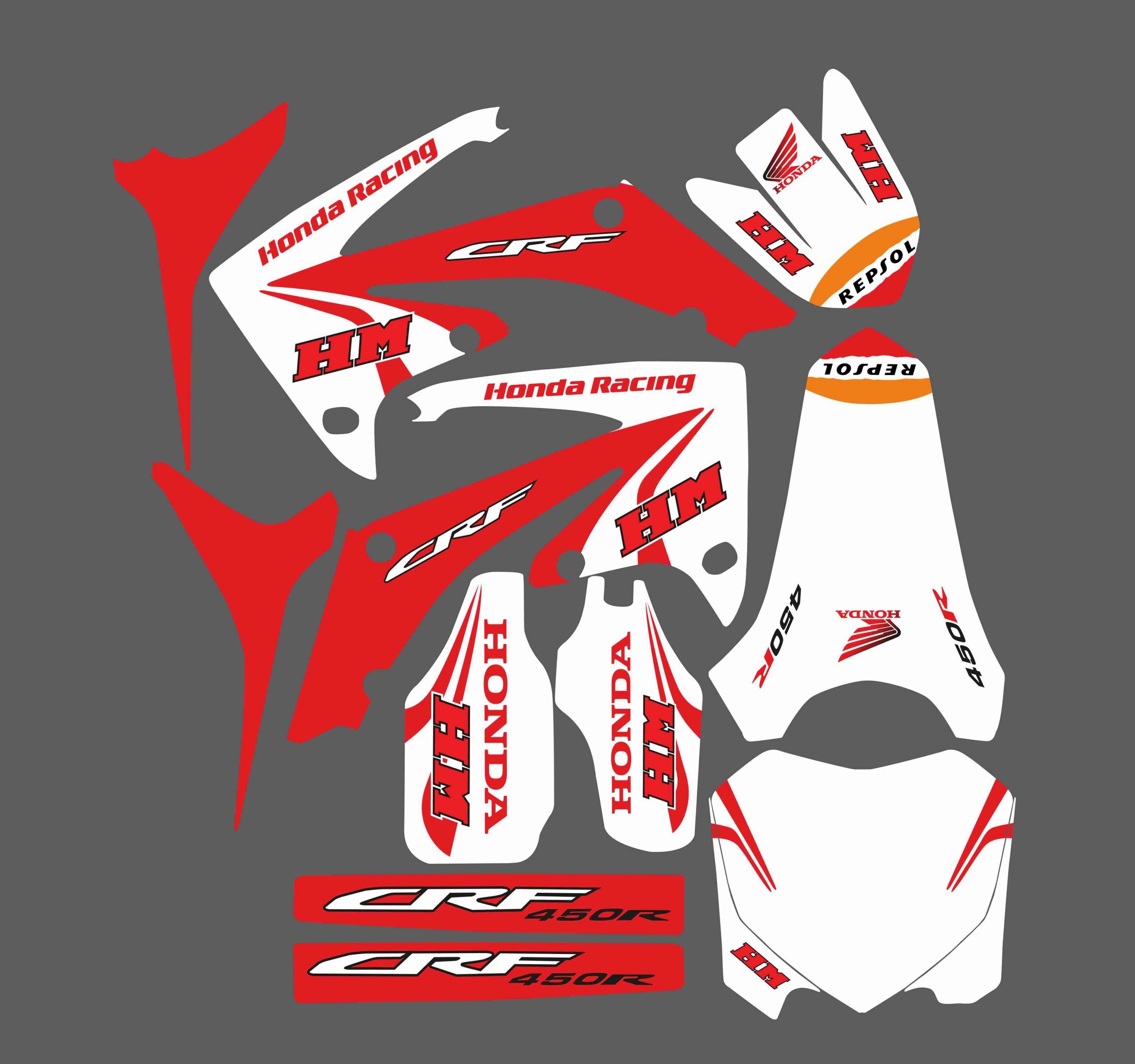 kit déco honda 450 crf (2009 2012) repsol