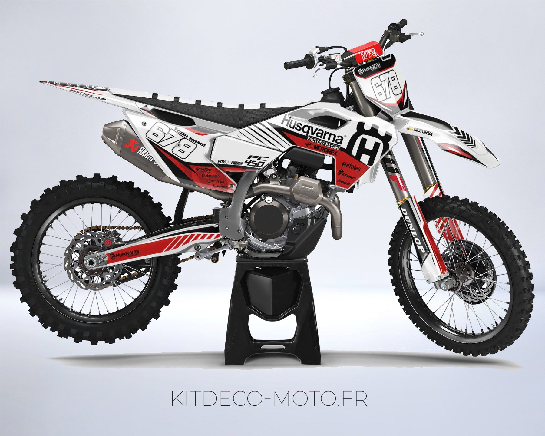 kit déco husqvarna 250 / 450 fc (2023) ligne rouge