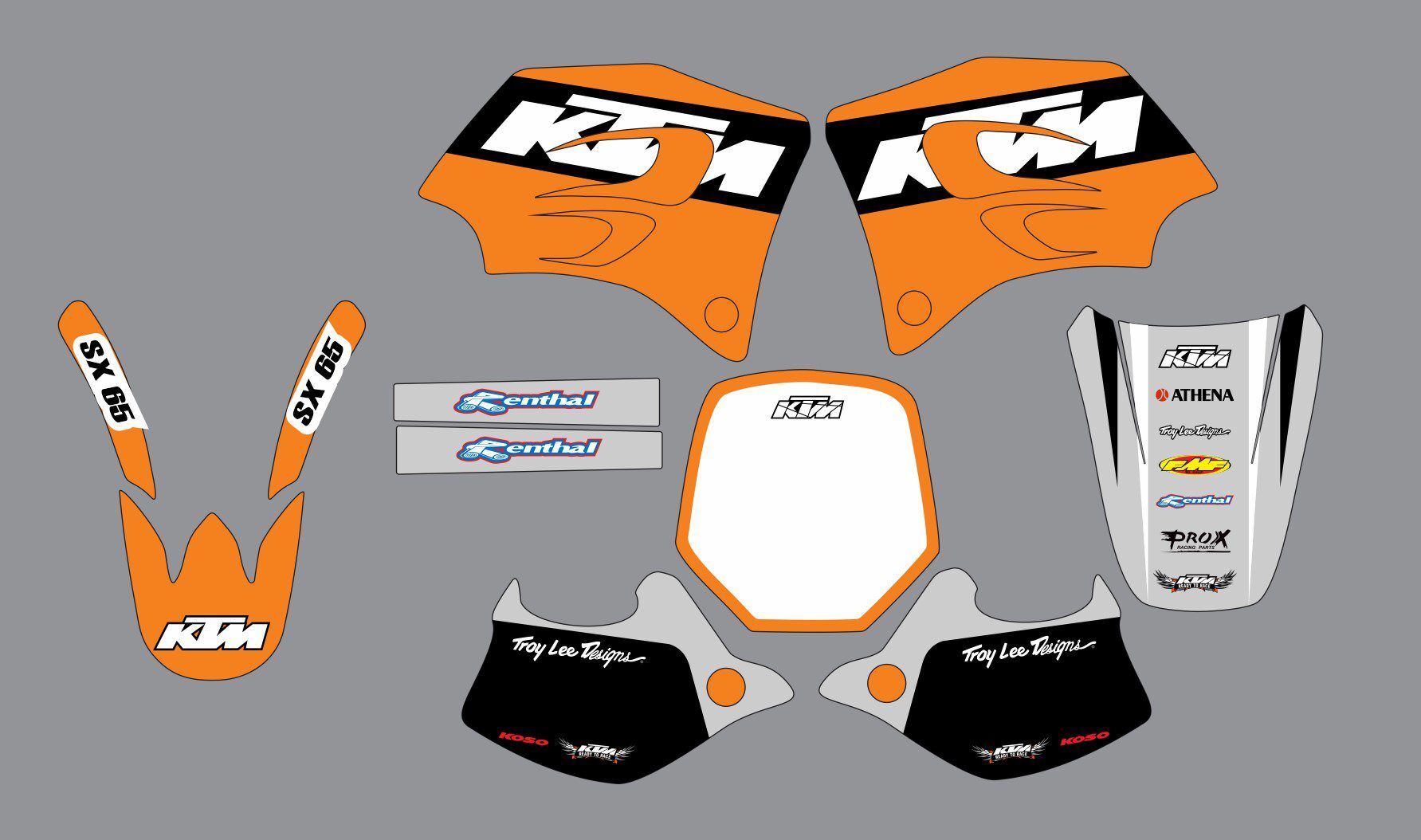 kit déco ktm 65 sx (1998 2001) origine