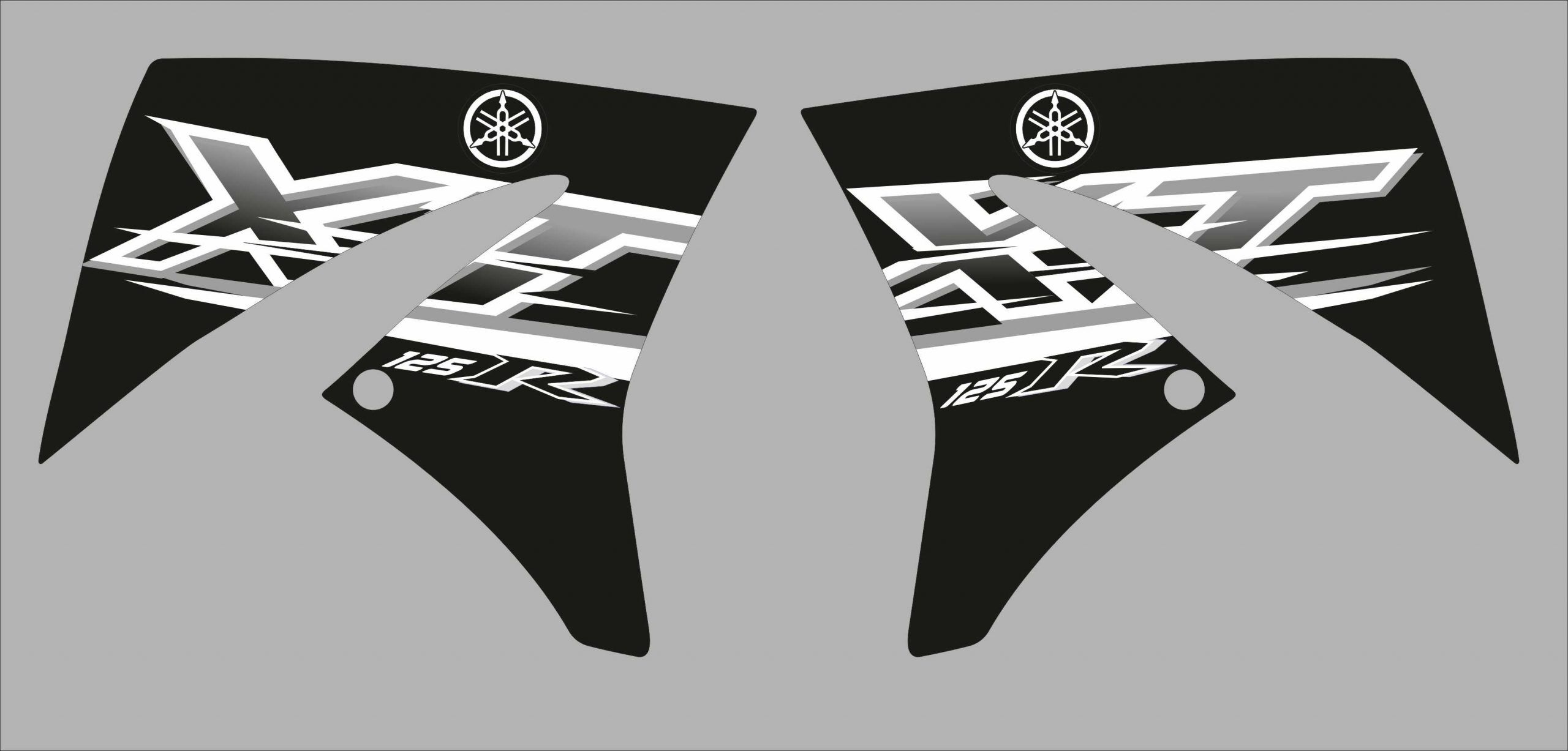 kit déco yamaha xt 125 – origine noir