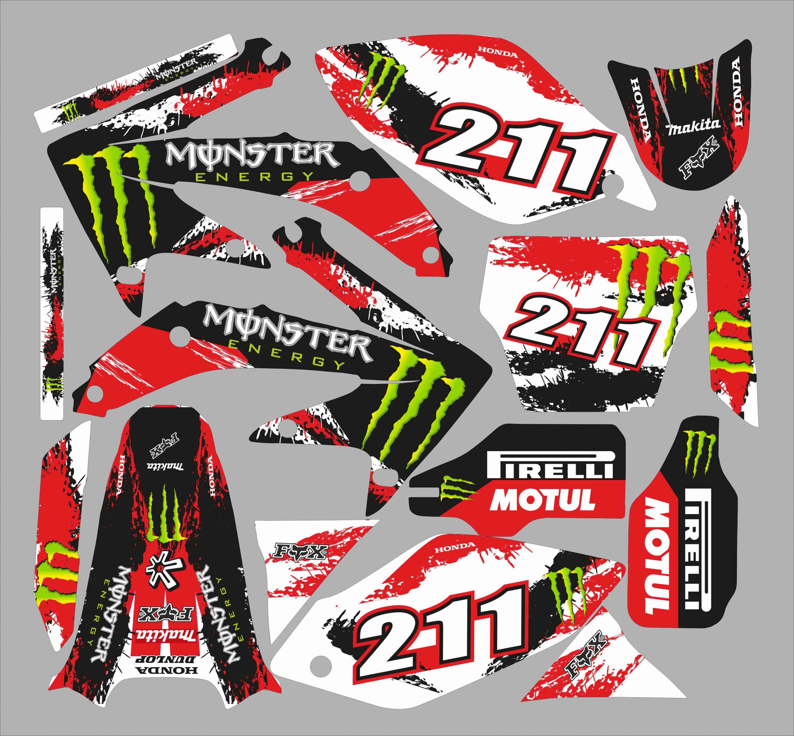 kit déco honda 450 crf (2005 2008) monster