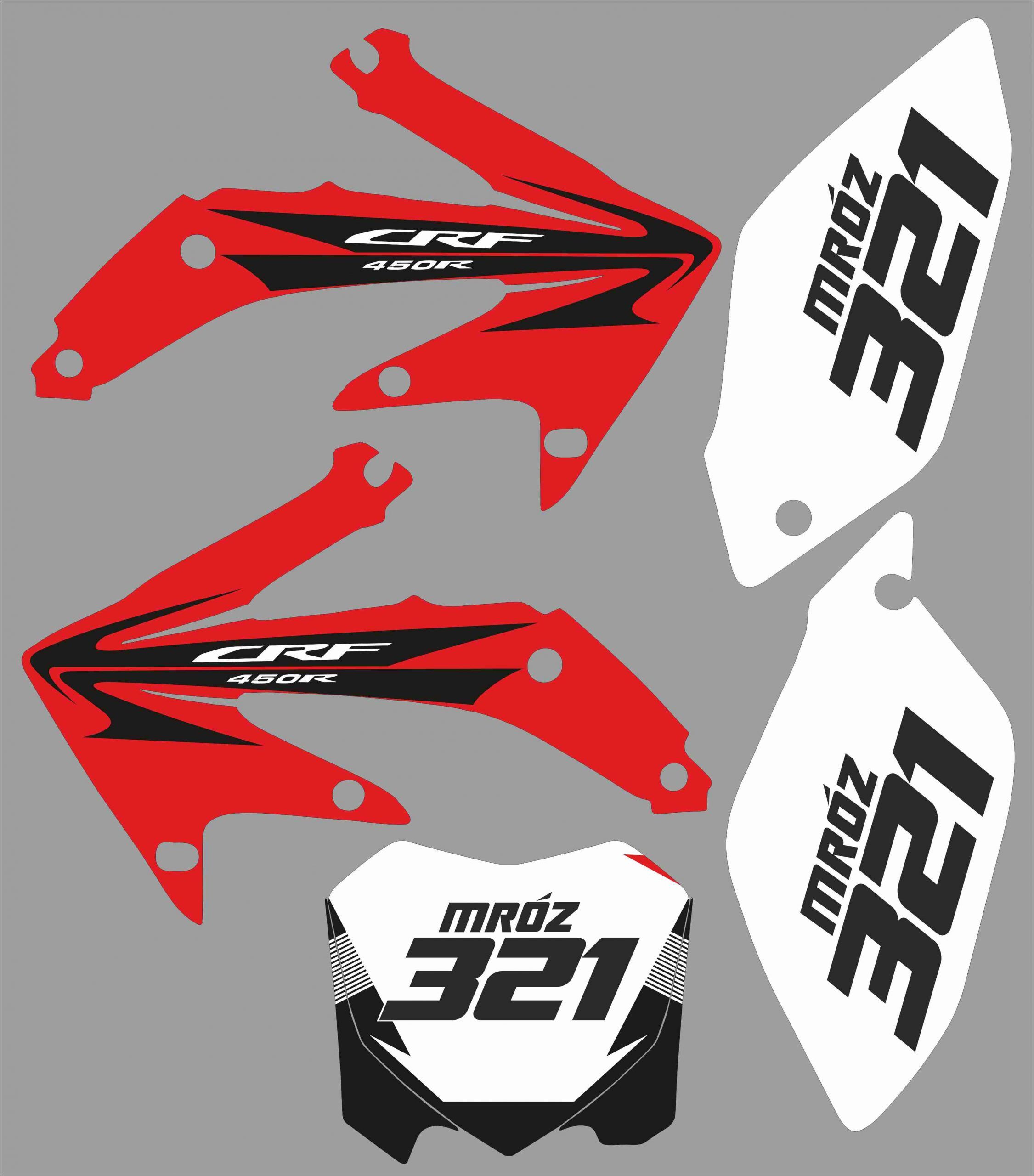 kit déco honda 450 crf (2005 2008) origine