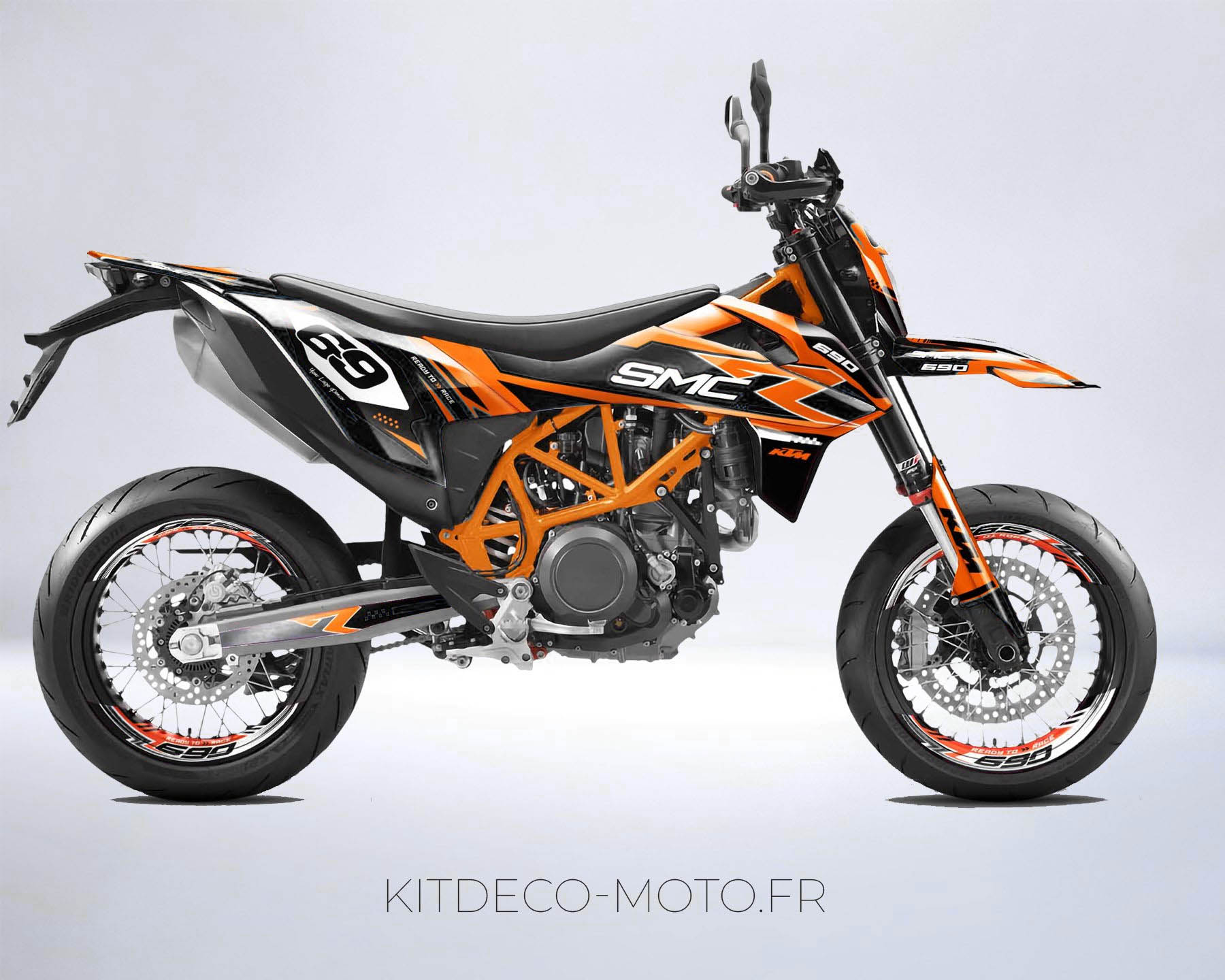 kit déco ktm 690 smcr (2019 2022) factory black