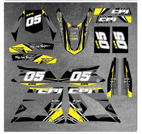 kit déco cpi 50 – craft gris / jaune