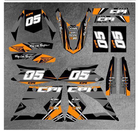 kit déco cpi 50 – craft gris / orange