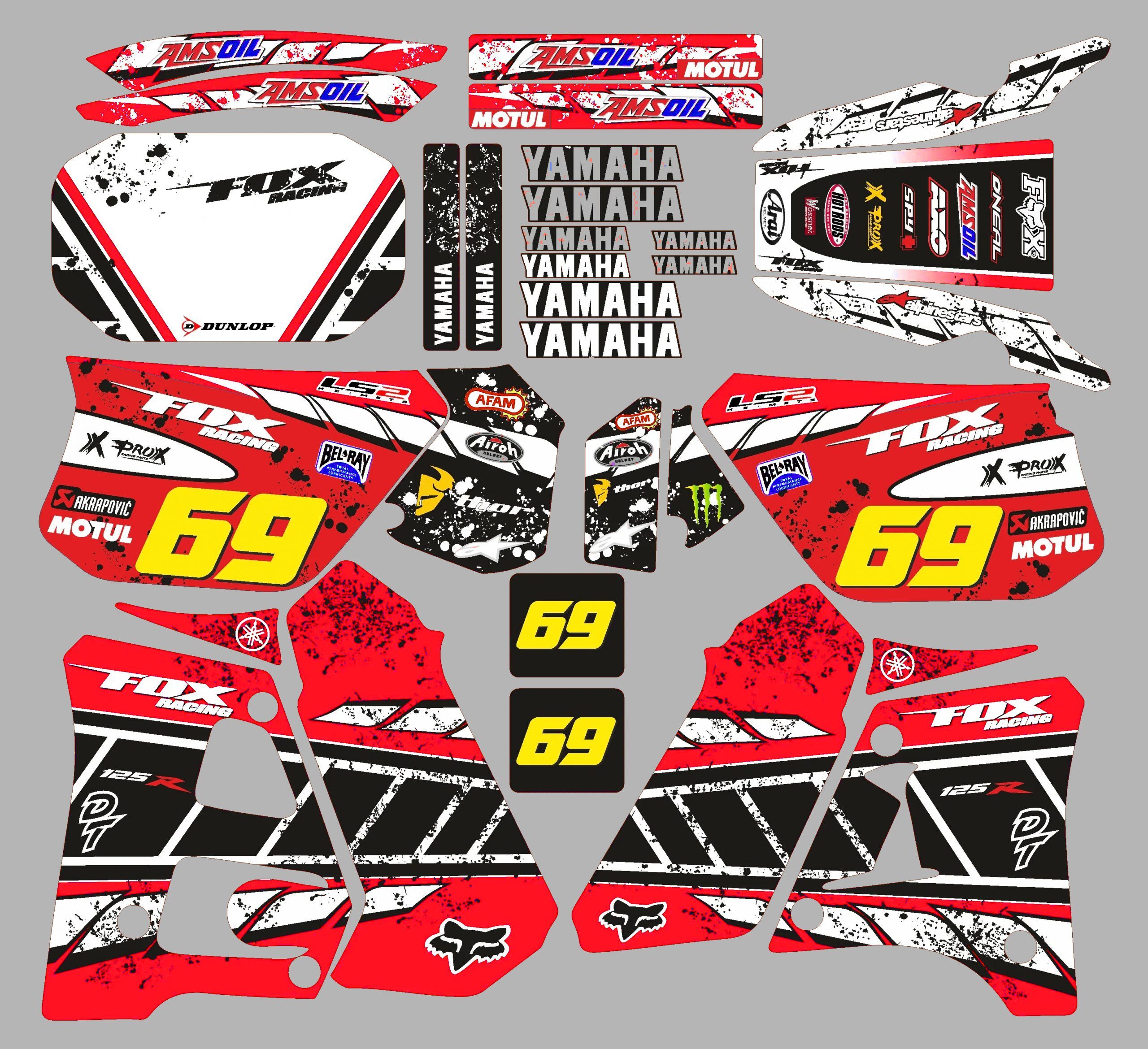 kit déco yamaha dt 125 – cyran rouge