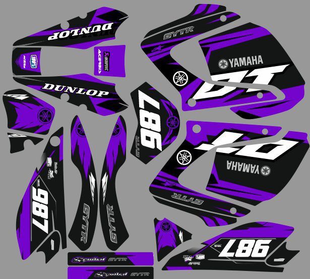 kit déco yamaha dt 125 – light violet