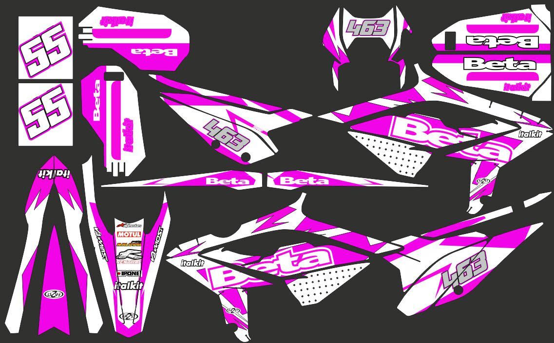 kit déco beta 50 (2021 2022) – craft rose / blanc