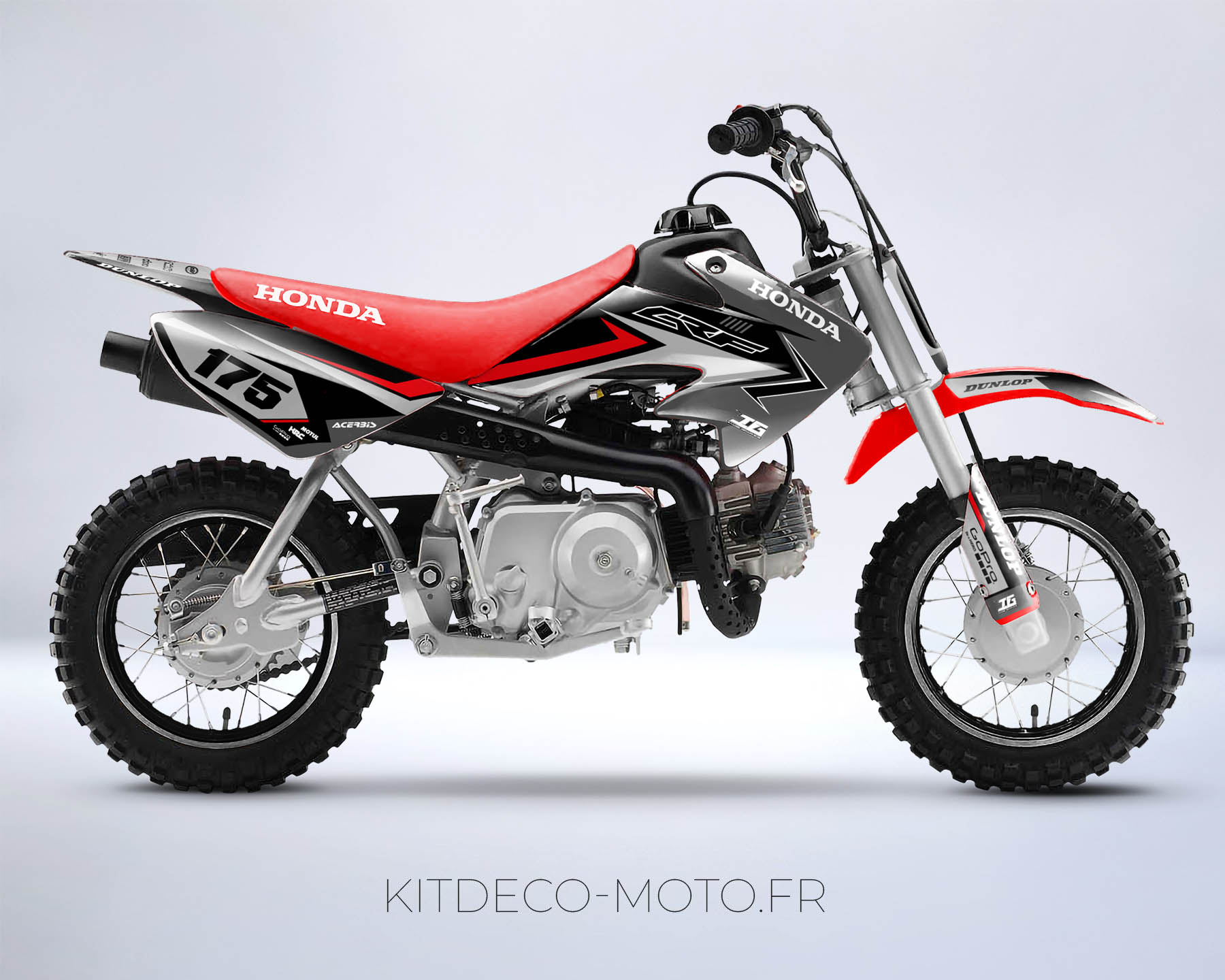 kit déco honda 50 cr (2000 2022) factory gris