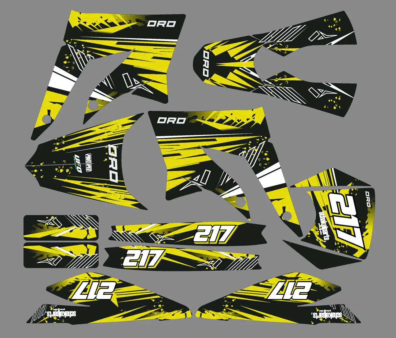kit déco gilera smt (2011 2017) line jaune