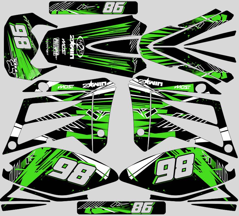 kit déco sherco 50 hrd – line vert 2006 2012