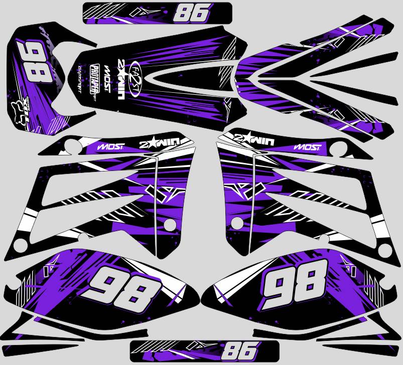 kit déco sherco 50 hrd – line violet 2006 2012