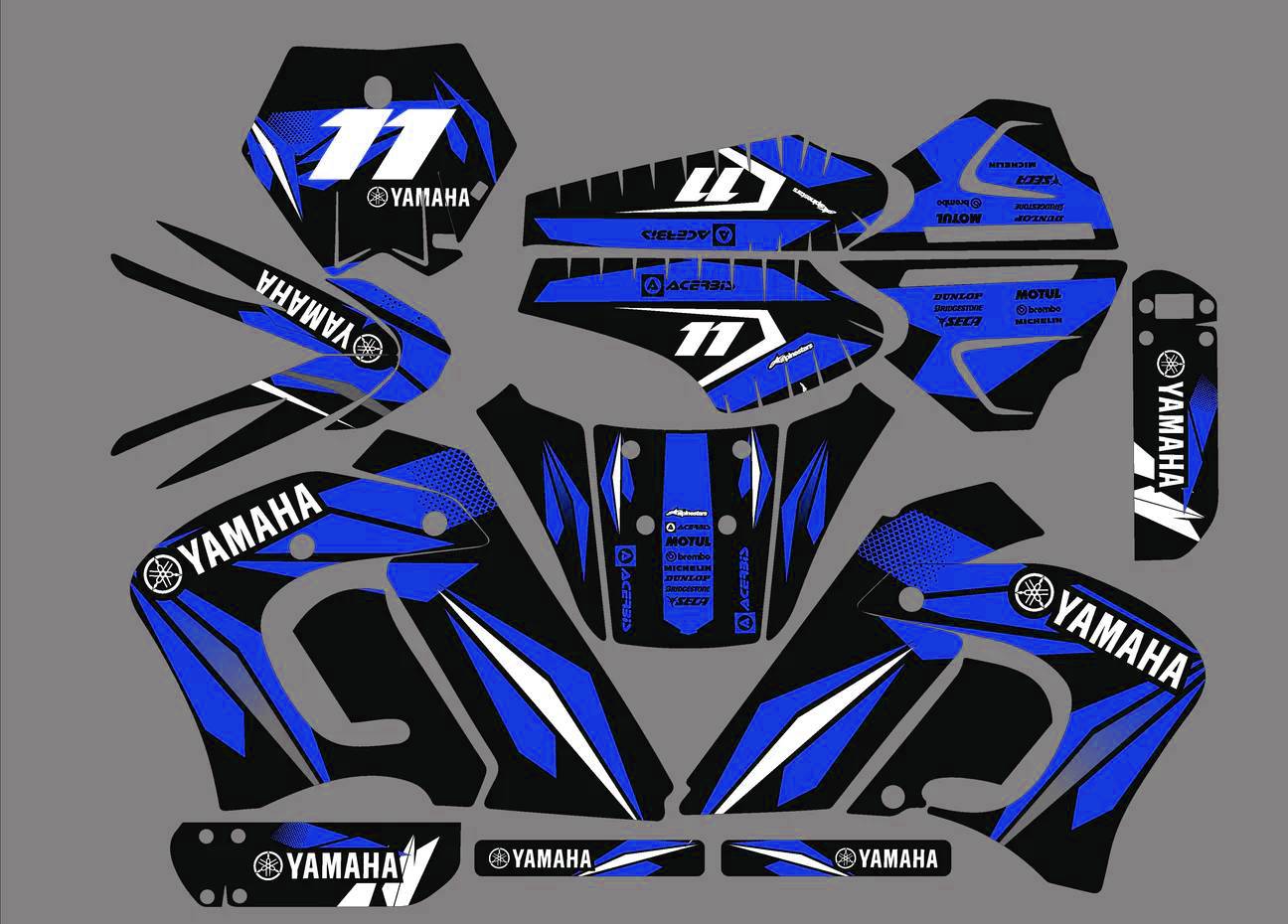 kit déco yamaha dt 50 (avant 2002) – line bleu