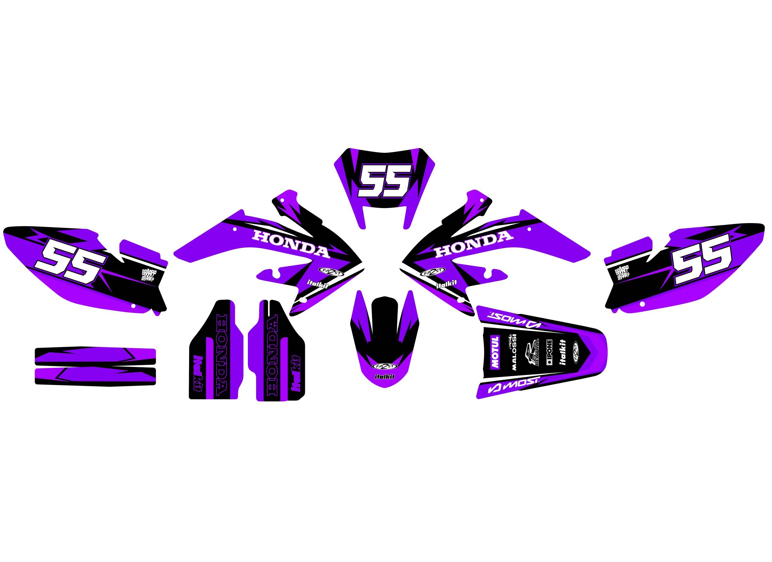 kit déco honda 50 hm craft violet