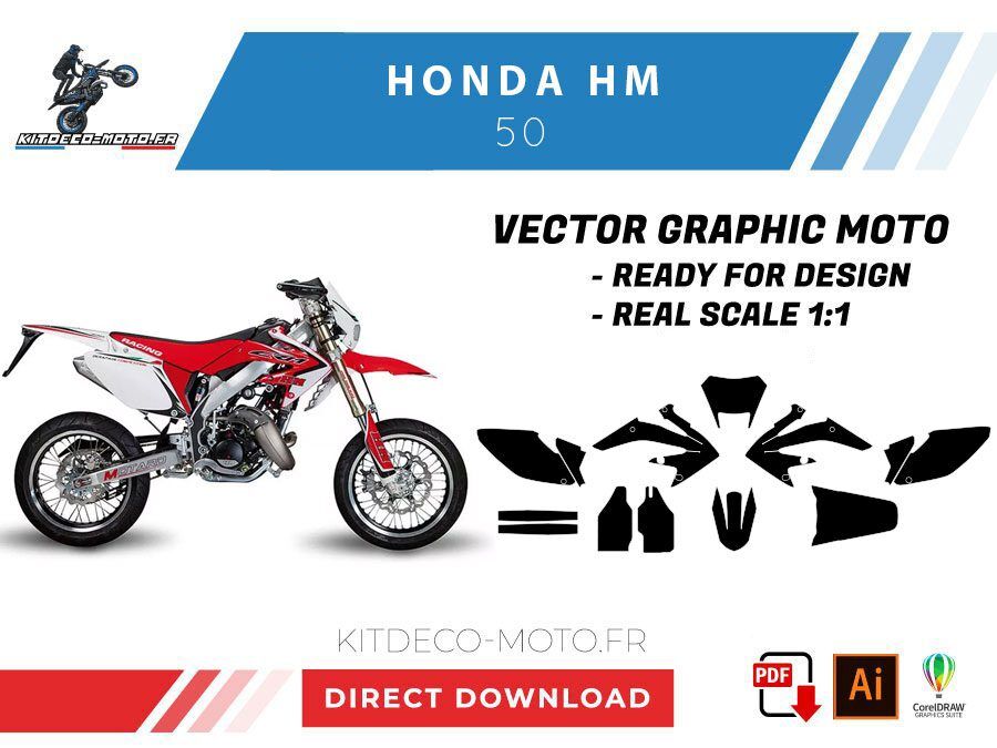 template honda 50 hm vector