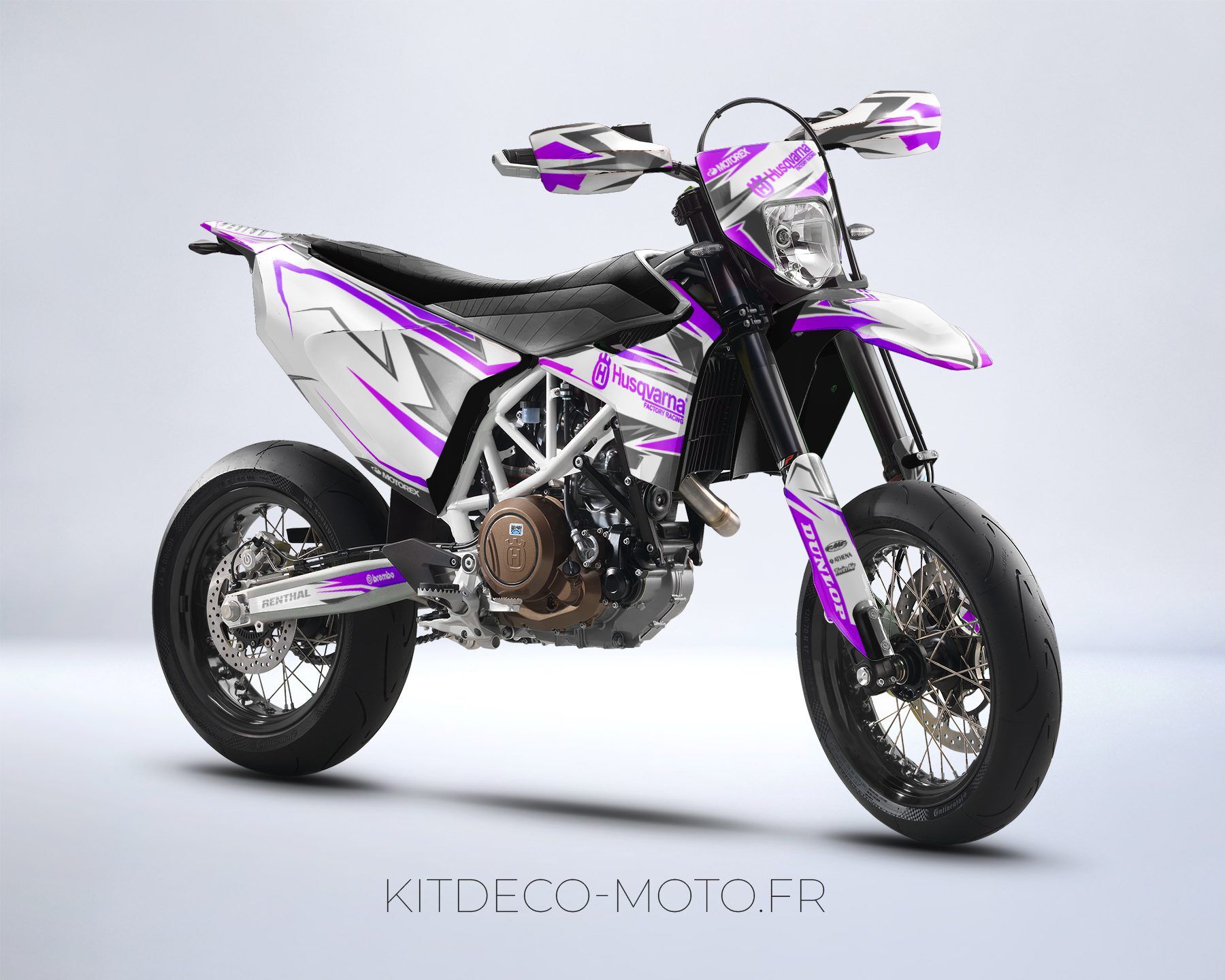 kit déco husqvarna 701 sm colors mixt blanc / rose