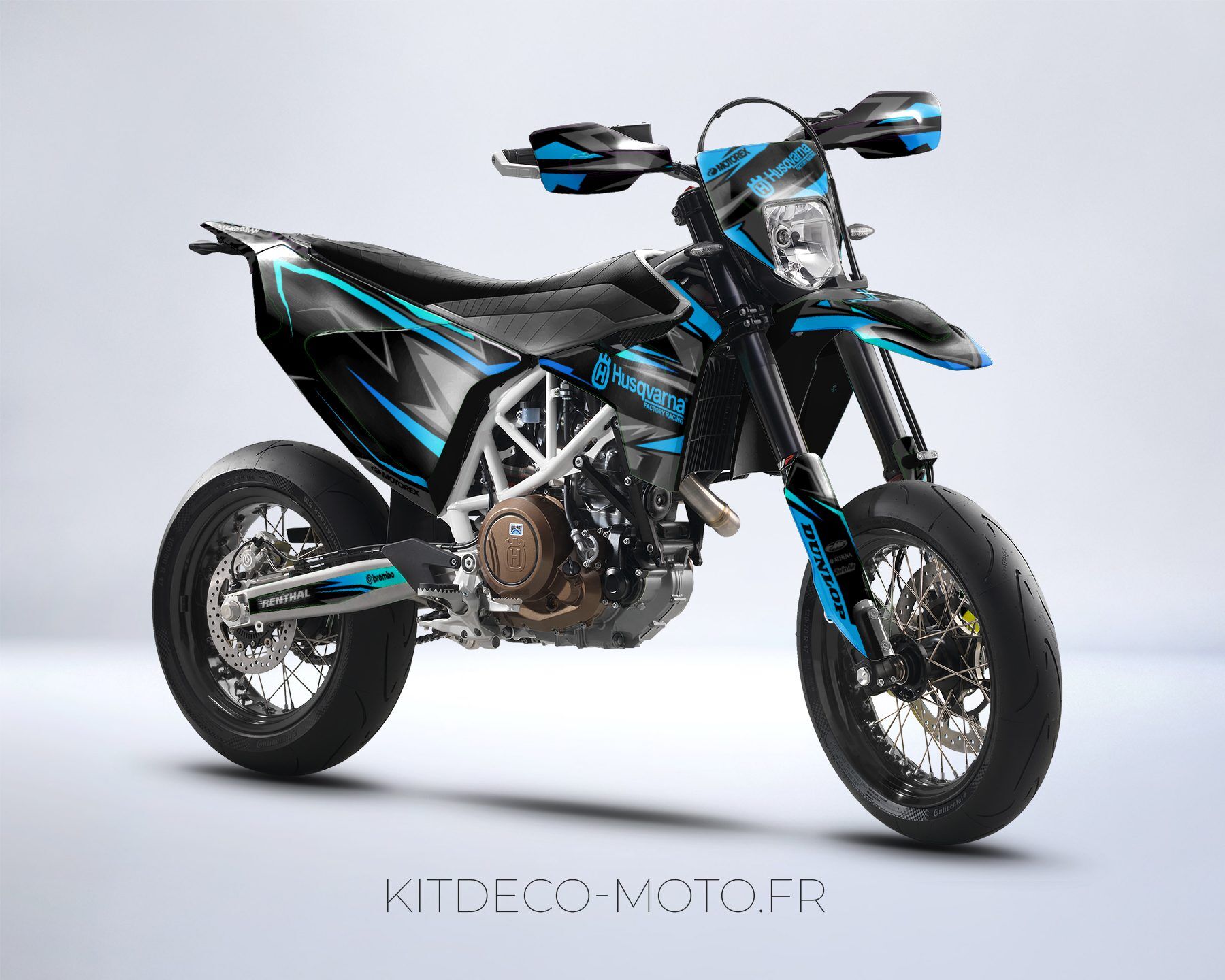 kit déco husqvarna 701 sm colors mixt bleu