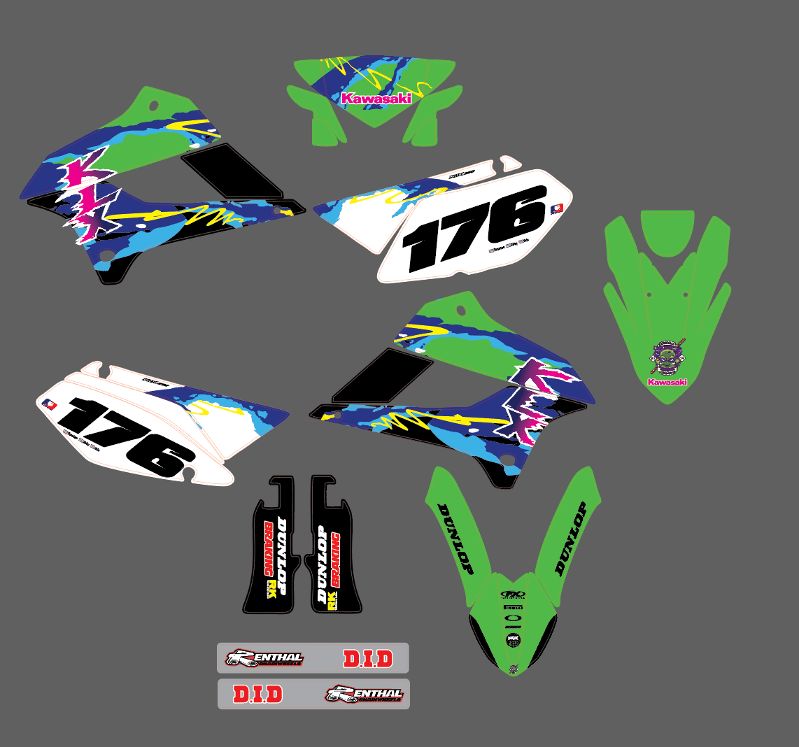 kit déco kawasaki klx type origine