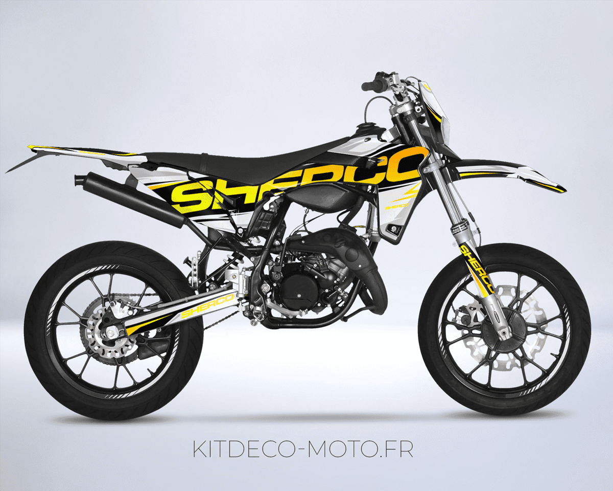 kit déco sherco 50 sm – fusion jaune