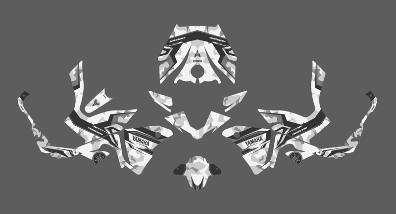 kit déco yamaha tracer 700 (2020 2024) camouflage noir
